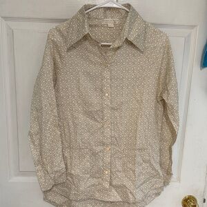 Barefoot Dreams Covered in prayer.  Cream Patterned Pajama 100%cotton